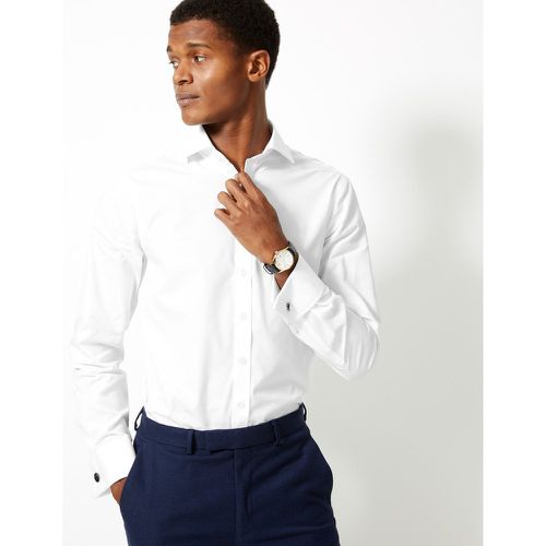 Slim Fit Pure Cotton Shirt white - Marks & Spencer - Modalova