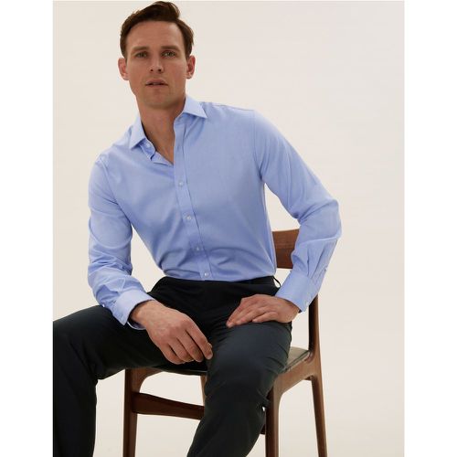 Tailored Fit Pure Cotton Shirt blue - Marks & Spencer - Modalova