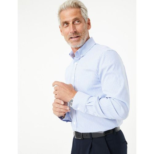 Tailored Fit Easy Iron Bengal Striped Shirt blue - Marks & Spencer - Modalova
