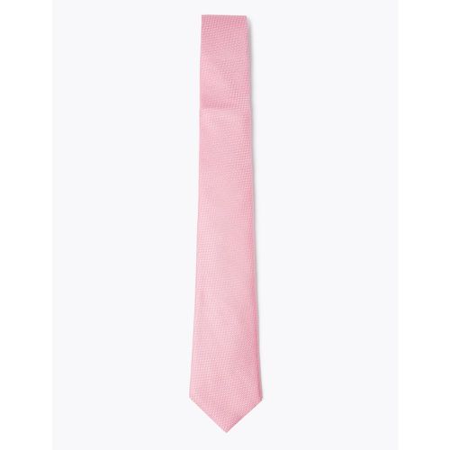 Textured Pure Silk Tie pink - Marks & Spencer - Modalova