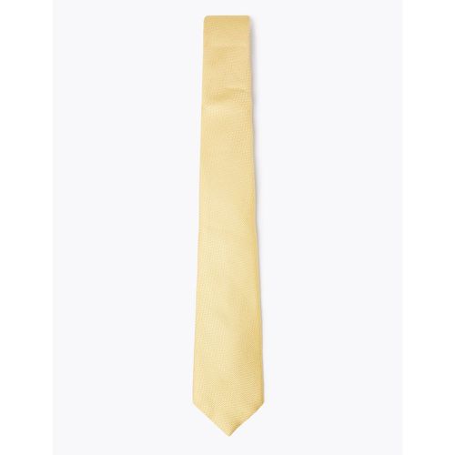 Textured Pure Silk Tie yellow - Marks & Spencer - Modalova