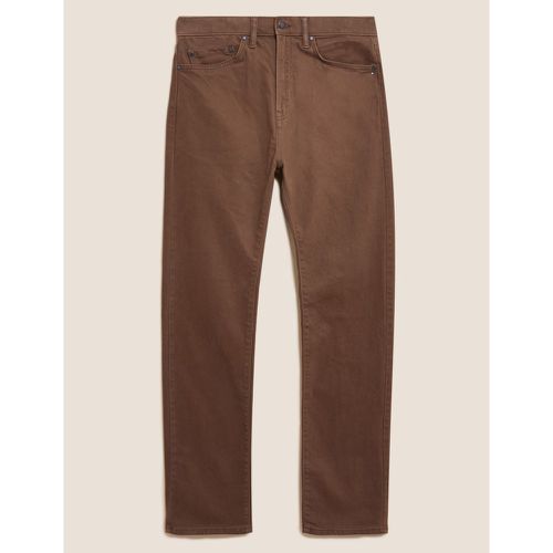 Regular Fit Stretch Jeans with Stormwear™ brown - Marks & Spencer - Modalova