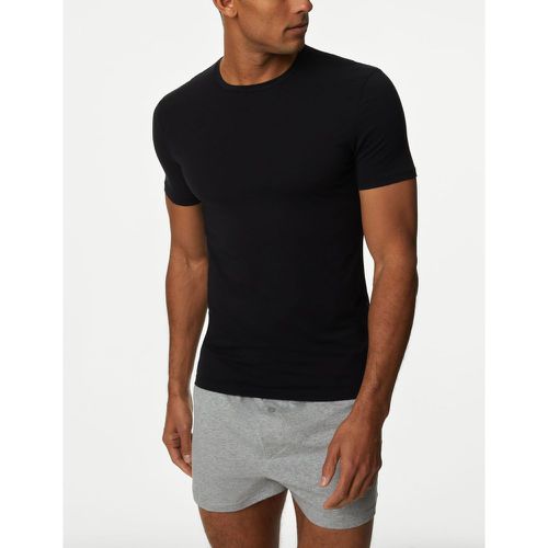 Premium Cotton T-Shirt Vest black - Marks & Spencer - Modalova