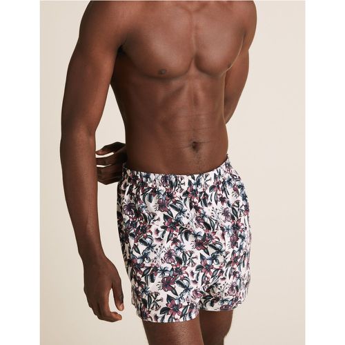 Pack Pure Cotton Floral Woven Boxers -coloured - Marks & Spencer - Modalova