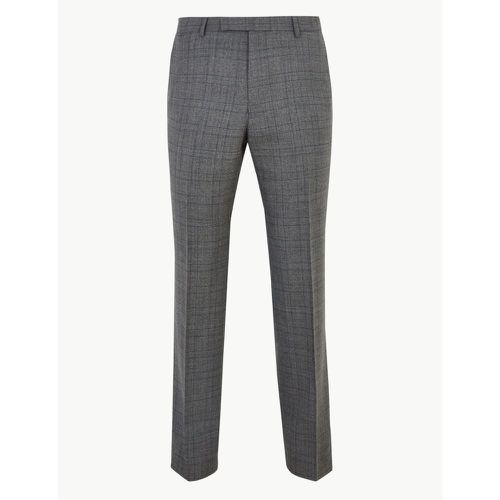 Charcoal Checked Wool Trousers grey - Marks & Spencer - Modalova