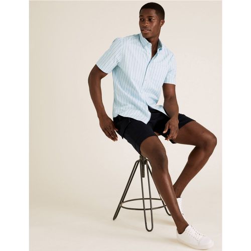 Pure Cotton Striped Shirt blue - Marks & Spencer - Modalova
