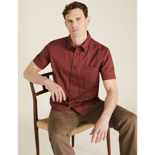 Pure Cotton Twill Utility Overshirt brown - Marks & Spencer - Modalova