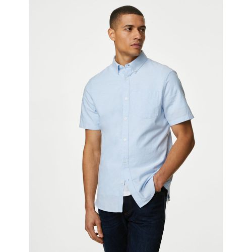 Pure Cotton Oxford Shirt blue - Marks & Spencer - Modalova