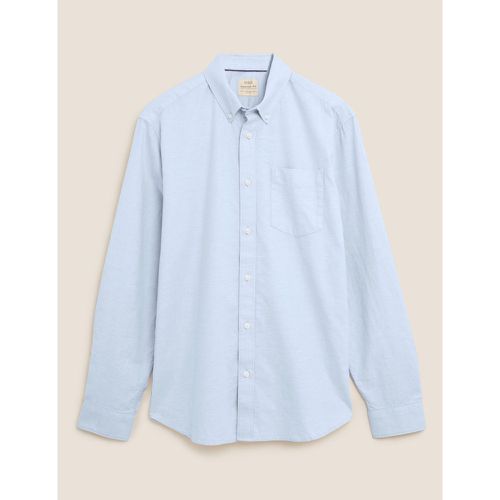 Pure Cotton Oxford Shirt blue - Marks & Spencer - Modalova