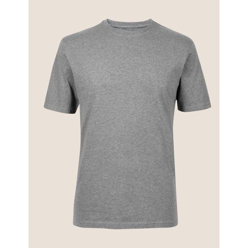 Pure Cotton Crew Neck T-Shirt grey - Marks & Spencer - Modalova