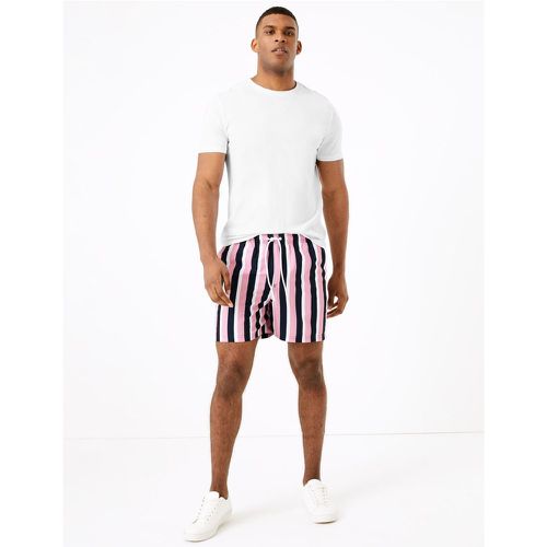Quick Dry Vertical Striped Swim Shorts pink - Marks & Spencer - Modalova