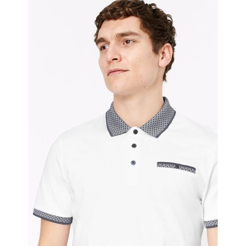 Pure Cotton Geometric Polo Shirt - Marks & Spencer - Modalova