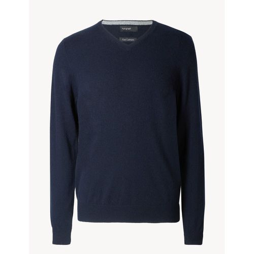 Pure Cashmere V-Neck Jumper navy - Marks & Spencer - Modalova