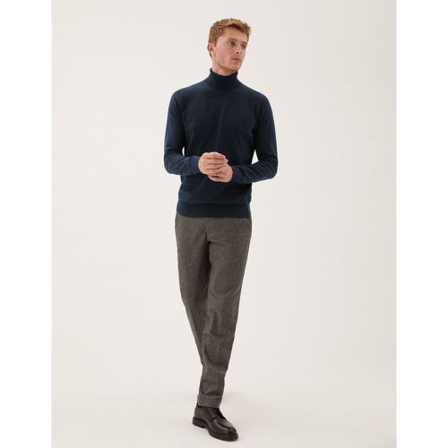 Cotton Roll Neck Jumper black - Marks & Spencer - Modalova