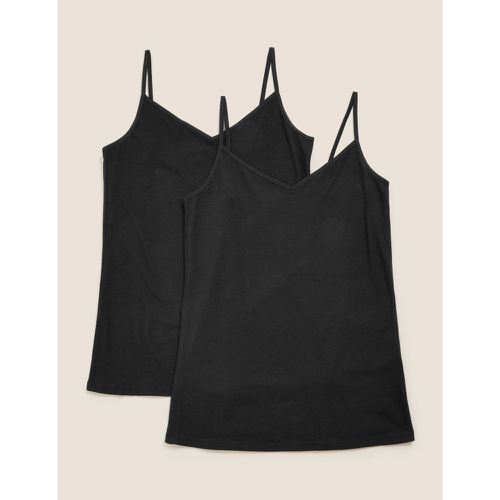 Pk Cotton Strappy Vests black - Marks & Spencer - Modalova