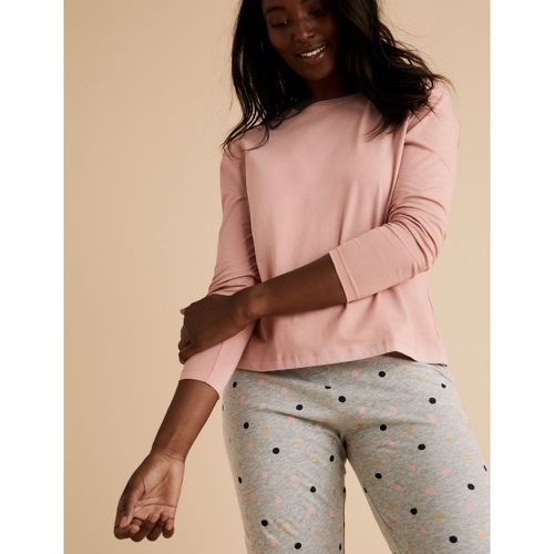 Cotton Polka Dot Pyjama Set grey - Marks & Spencer - Modalova