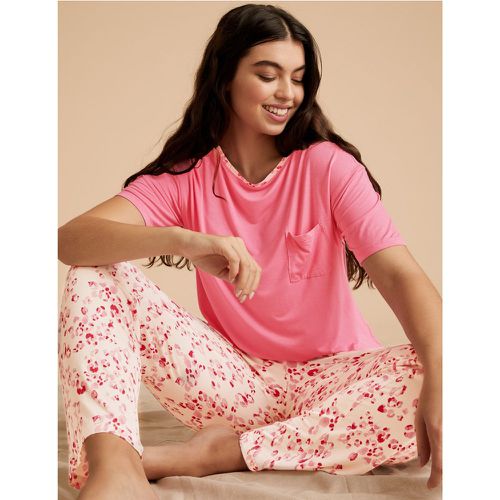 Leopard Print Pyjama Set pink - Marks & Spencer - Modalova