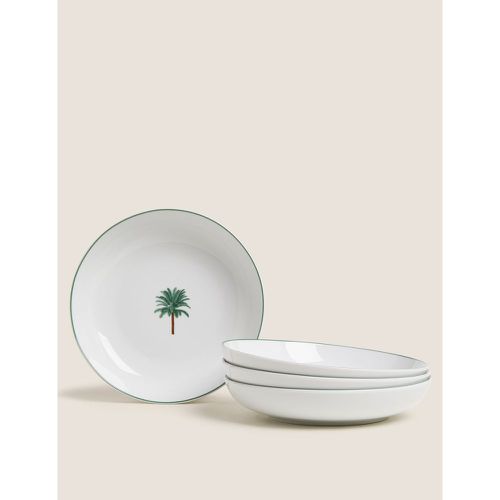 Set of 4 Palm Pasta Bowls green - Marks & Spencer - Modalova