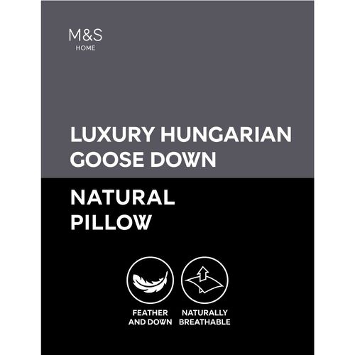 Hungarian Goose Down & Feather Medium Pillow - Marks & Spencer - Modalova