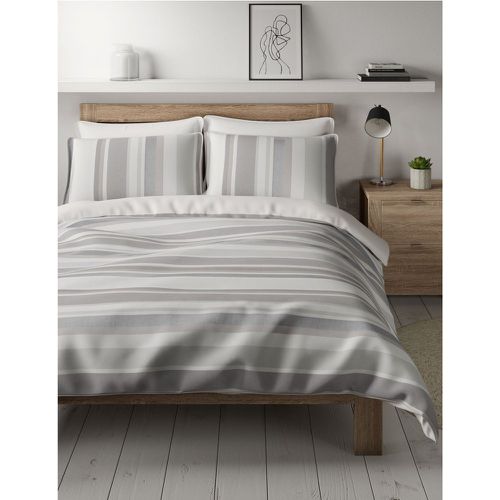 Pure Cotton Striped Bedding Set cream - Marks & Spencer - Modalova