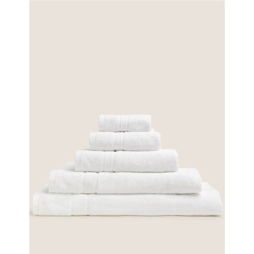 Cotton Bamboo Towel white - Marks & Spencer - Modalova