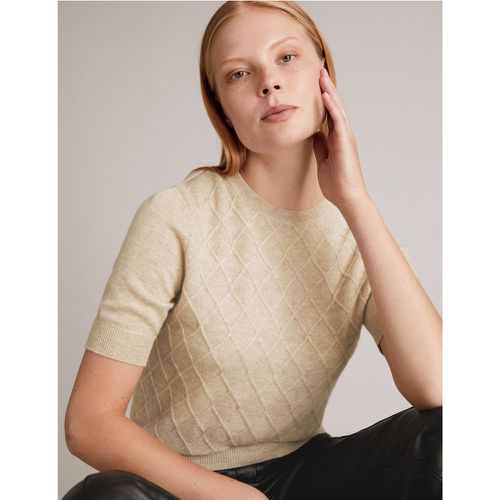 Pure Cashmere Argyle Knitted Top beige - Marks & Spencer - Modalova