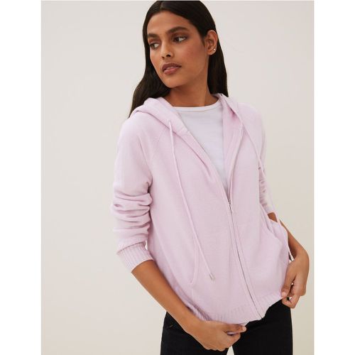 Pure Cashmere Knitted Relaxed Hoodie pink - Marks & Spencer - Modalova
