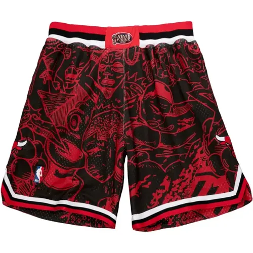 Short Chicago Bulls Hebru, conçu par la céèbre marque Mitchell & Ness, incarne 'esprit et la passion du basketball. Inspiré par 'une des équipes - MAG10679896 - Modalova