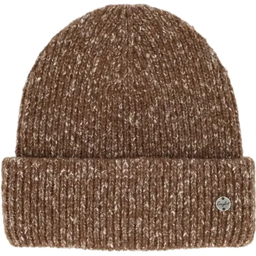 Material: 50% Polyacryl, 20% Baumwolle, 27% Polyamid, 3% Elasthan* Elegantes Metallemblem Eisglut* Strickmütze für Frauen, warm, mit Umschlag - MAG11036643 - Modalova