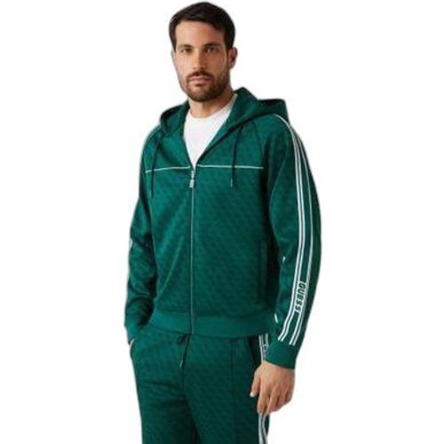 Felpa con zip in tessuto tessuto.Maniche lunghe a raglan con bande laterali a contrasto.Capuccio con cordoncino e tasche frontali oblique.Logo jacquar - MAG11556979 - Modalova