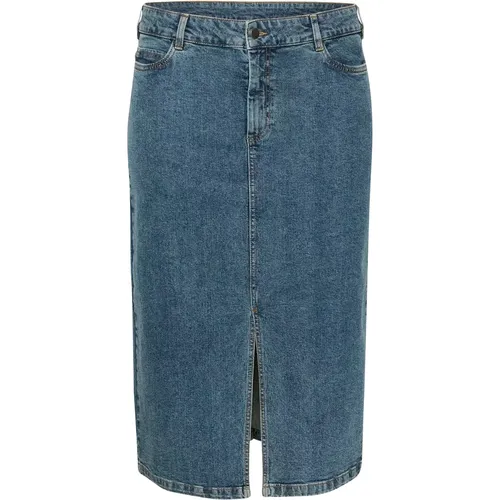 Entdecken Sie die lässige Eleganz mit diesem Midi-Rock aus Regular Fit-Gewebe. Der Regular Fit macht ihn perfekt für einen Alltag-Look. Kombinieren - MAG9011929 - Modalova