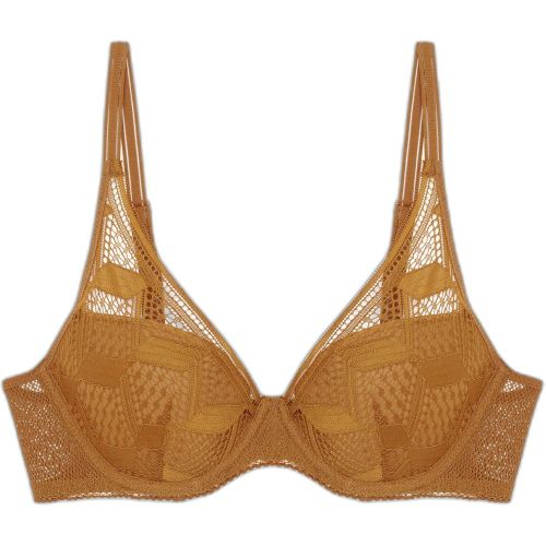 Verliebe dich in diesen BH mit tiefem Ausschnitt und auffälliger Spitze. Die Highlights: ein BH mit Bügeln und feinen, vorgeformten Schalen, die mit - MAG11125243 - Modalova