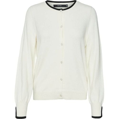 Fine Knit Cardigan with Crew Neck - Vero Moda - Modalova