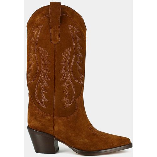 Debora Cowboy Calf Boots in Suede - JONAK - Modalova