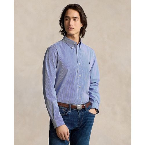 Striped Embroidered Logo Shirt in Cotton Poplin and Regular Fit - Polo Ralph Lauren - Modalova