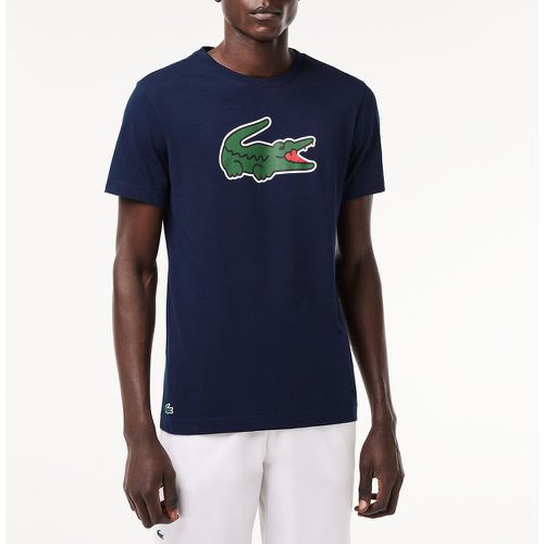 Cotton Mix Logo T-Shirt with Crew Neck - Lacoste - Modalova