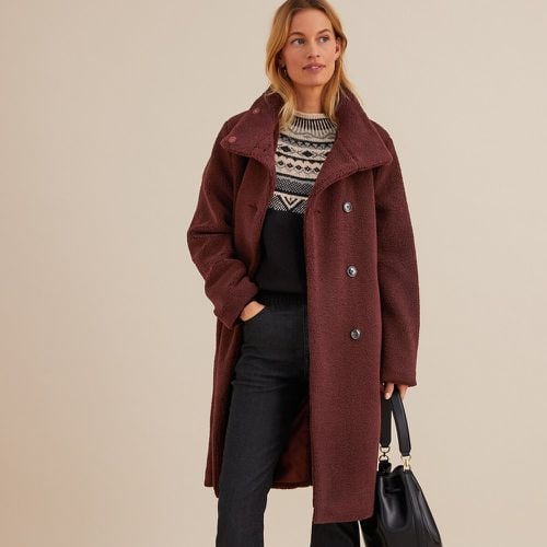 Bouclé Mid-Length Coat with Button Fastening - Anne weyburn - Modalova