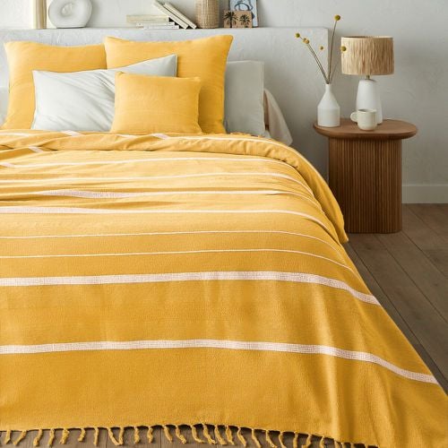 Nedo Fringed Striped 100% Cotton Bedspread - LA REDOUTE INTERIEURS - Modalova