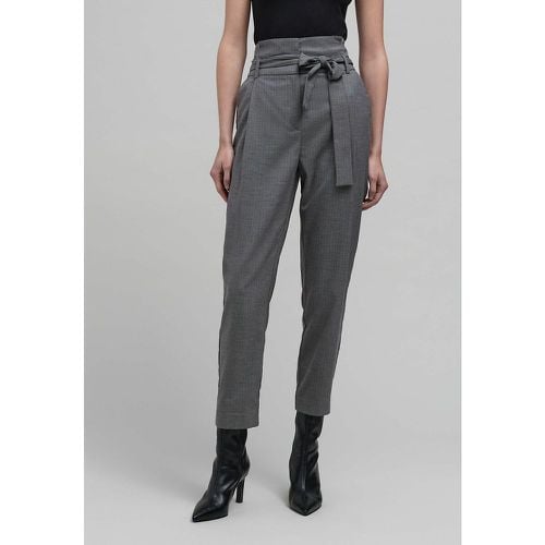 High Waist Herringbone Trousers with Tie Waist - IKKS - Modalova