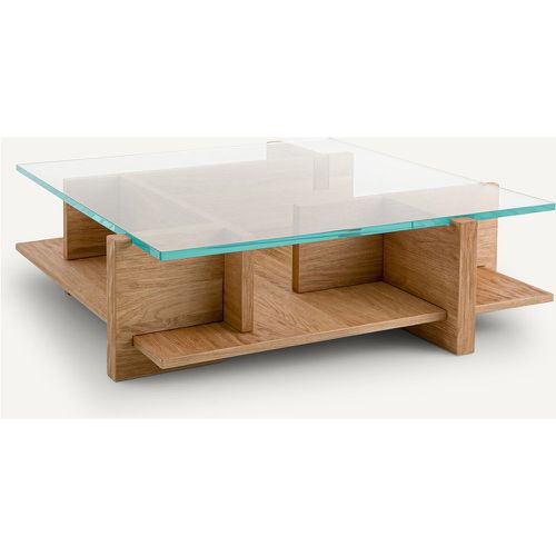 Laby Sandblasted Oak and Tempered Glass Coffee Table - AM.PM - Modalova