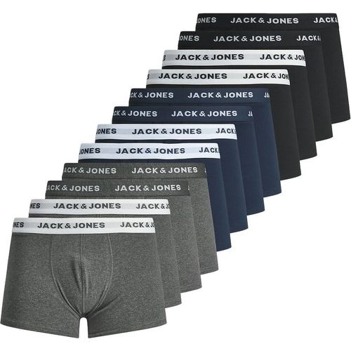 Pack of 12 Hipsters in Plain Cotton - jack & jones - Modalova