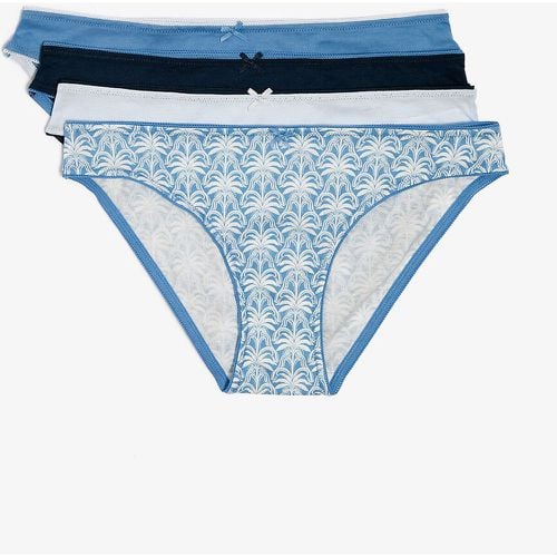 Pack of 4 Jackie Blue Jeans Knickers in Cotton - ETAM - Modalova