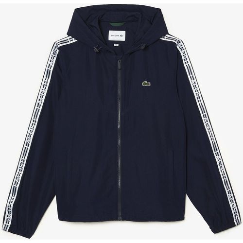 Logo Tape Hooded Jacket with Zip Fastening - Lacoste - Modalova