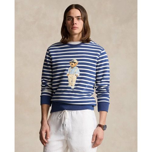 Bear Striped Sweatshirt with Crew Neck in Cotton Mix - Polo Ralph Lauren - Modalova