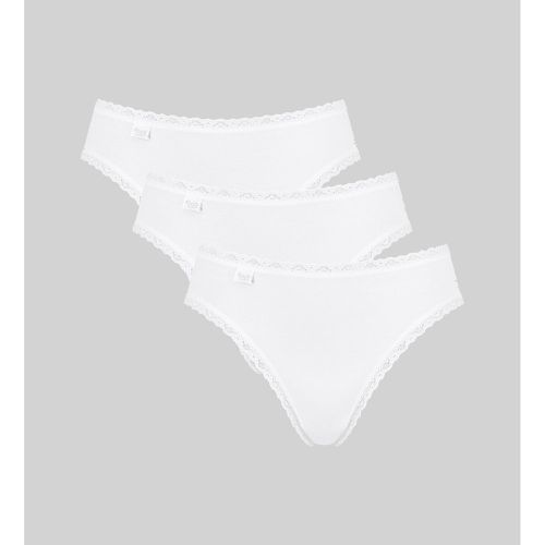 Pack of 3 24/7 Cotton Lace High Cut Knickers - Sloggi - Modalova