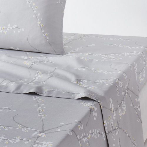 Natsumi Floral 100% Cotton Satin 200 Thread Count Flat Sheet - LA REDOUTE INTERIEURS - Modalova