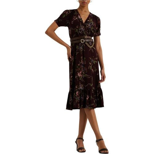 Lalaine Printed Midi Dress with Ruffled Tier and Short Sleeves - Lauren Ralph Lauren - Modalova