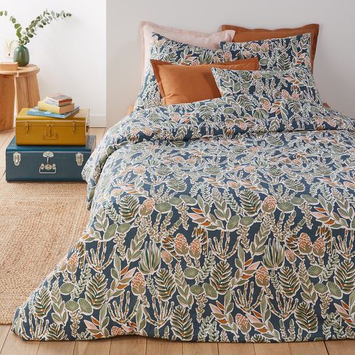 Aqua Botanical 100% Cotton Percale 200 Thread Count Duvet Cover - LA REDOUTE INTERIEURS - Modalova