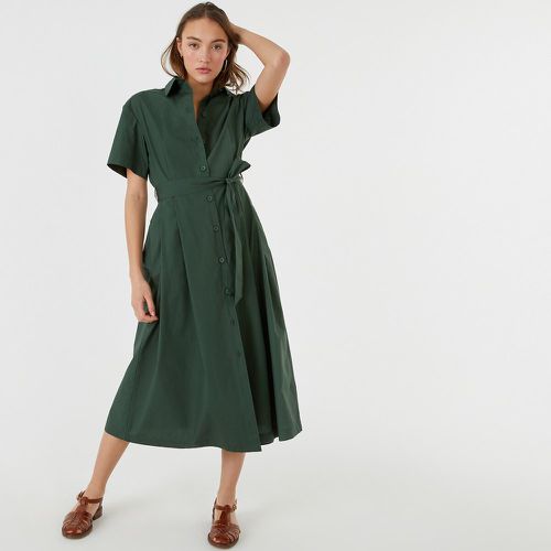 Cotton Midaxi Shirt Dress with Tie-Waist - LA REDOUTE COLLECTIONS - Modalova