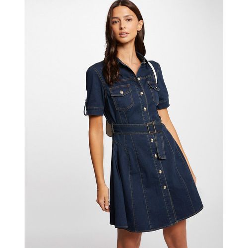 Denim Mini Skater Dress - Morgan - Modalova